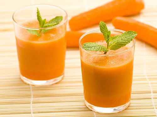 Сок из моркови, кинзы и имбиря для легких