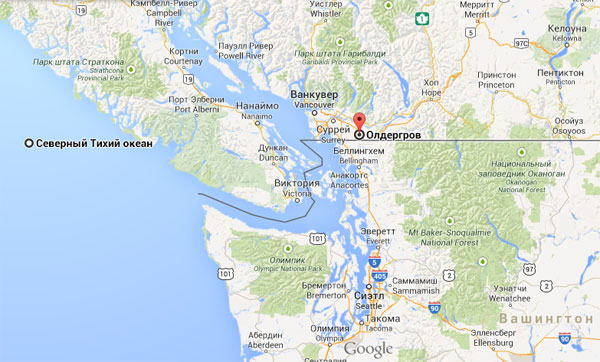 Карта местности в Канаде где выращивают годжи Карта местности в Канаде где выращивают годжи