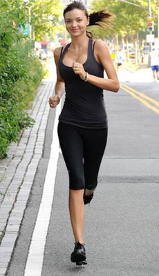 Миранда Керр  использует бег и кардиотренировки