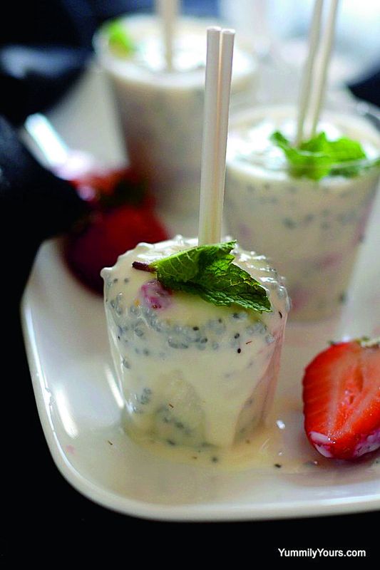 Мороженое с семенами чиа