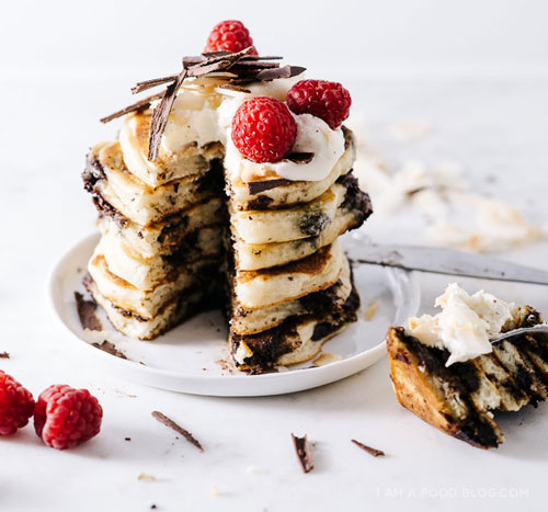 Шоколадные оладьи с кокосовым маслом Шоколадные оладьи с кокосовым маслом